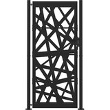  Vrtna vrata crna 100x200 cm čelična svjetlosna dizajna | shoptok.hr