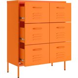 vidaXL Ormarić s ladicama narančasti 80 x 35 x 101,5 cm čelični | shoptok.hr