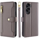 INORCO Usnjen ovitek za telefon Honor X50i Folio preklopna torbica denarnica z žepom na zadrgo, (22036098) Cene