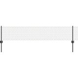 vidaXL Opeke za ograje 11 kos U-kanala Siva 40 cm Jeklo, Šesterokotna ograja Siva 0,4x50 m Jeklo | Shoptok.si