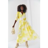 Fasardi Yellow chiffon maxi dress | ePonuda.com