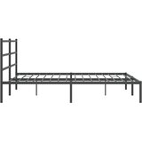  Metalni okvir za krevet s uzglavljem crni 180x200 cm | shoptok.hr