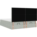  Okvir kreveta s madracima svijetlosivi 180x200cm baršunasti | shoptok.hr