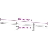  Drsna vrata s kompletom vodil 70x210 cm trdna borovina, (20999101) | Shoptok.si