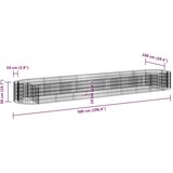  Gabionska povišena gredica od pocinčanog željeza 500x100x50 cm | shoptok.hr