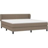  Box spring postelja z vzmetnico taupe 180x200 cm blago, (20896895) | Shoptok.si