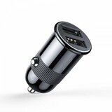 Joyroom avtopolnilec C-A06 adapter 2x usb-a 3,1A qc - črn Cene