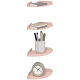  Lebdeća polica s policom 4 pcs Ružičasta 15 x 15 x 2 cm | shoptok.hr