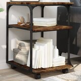 vidaXL Stalak za pisač s 3 razine boja hrasta 43 x 48 x 64 cm drveni | shoptok.hr