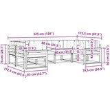  Set vanjskih sofa 6 kom. Prirodna i krem Smeđa 325 x 172,5 x 73 cm | shoptok.hr