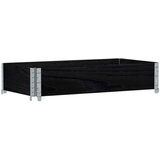 vidaXL Okvir za palete crni 100 x 50 cm od masivne borovine | shoptok.hr