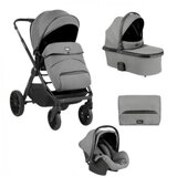 Kikka Boo KikkaBoo Kolica Tiffany 3in1 premium set sa autosedištem I-Trail I-size i tvrdom korpom Light Grey ( KKB20152 PRSET ) Cene