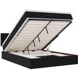 vidaXL Otomanska postelja z vzmetnico & LEDs črna 140x190 cm žamet, (22054219) | Shoptok.si
