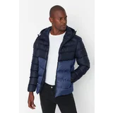 Trendyol Anthracite Regular Fit Color Blocked Wind Resistant Puffer Winter Jacket