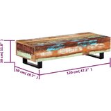 In Stolić za kavu od obnovljenog drva i čelika 120 x 50 x 30 cm | shoptok.hr