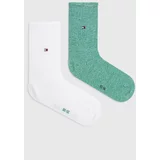 Tommy Hilfiger Čarape 2-pack za žene, boja: zelena, 371221096
