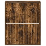  Ormar za cipele na zidu ALKMAAR 71 x 17 x 86 cm Dimljeni hrast - Dimljeni hrast | shoptok.hr