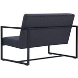 In Kavč dvosed z naslonjali za roke temno siv jeklo in blago | Shoptok.si