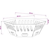  Kamin Crna 80 x 80 x 28 cm Čelik | shoptok.hr