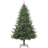 vidaXL Umjetno božićno drvce s rasvjetom i setom kuglica Zelena 240 cm | shoptok.hr