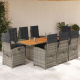  9-dijelni vrtni blagovaonski set s jastucima od poliratana | shoptok.hr