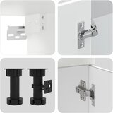  Set kuhinjskih elementa od 7 dijelova "Kalmar" bijelo | shoptok.hr