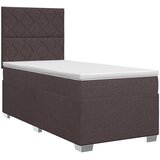  Boxspring krevet s madracem Tamno smeđa 90 x 190 cm Tkanina | shoptok.hr