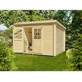 KIEHNHOLZ Vrtna hiška Espoo 474 (Zunanje dimenzije vključno s strešnim previsom (Š x G): 323 x 321 cm, Les, Rjava) | Shoptok.si