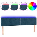  LED uzglavlje tamnoplavo 200x5x78/88 cm baršunasto | shoptok.hr