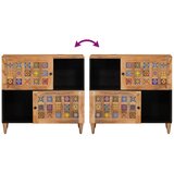  Kreveta s pohranom Prirodna 80 x 33 5 x 75 cm Čvrsto drvo manga - Prirodna | shoptok.hr
