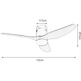  ZEVENTI - LED plafonski ventilator PADUA LED/18W/230V Wi-Fi Tuya crna/smeđa + daljinski upravljač | Eponuda.com