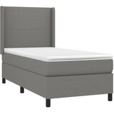  box spring s madracem LED tamnosivi 80 x 200 cm tkanina | shoptok.hr