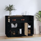  Komoda crna 98 5x40x75 cm od masivne borovine | shoptok.hr
