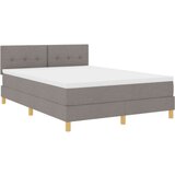 Box Postelja s škatlo z vzmetnico Taupe 160x200 cm Tkanina, (22083139) | Shoptok.si