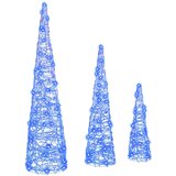  Božićno drvce 3 pcs Plava 20 x 20 x 80 cm Akril | shoptok.hr