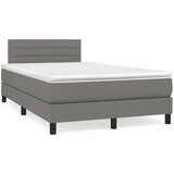  Krevet s oprugama i madracem tamnosivi 120 x 200 cm od tkanine | shoptok.hr
