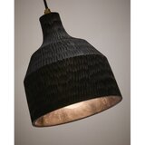Kave Home Črna viseča svetilka z lesenim senčilom ø 21 cm Amire – | Shoptok.si