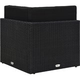  Modularna kutna sofa od poliratana crna | shoptok.hr