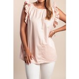 Fenzy Plus Size Top S Volanima, Svijetlo Ružičaste Boje | shoptok.hr