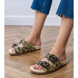 Gemre Black crochet sandals with buckles on straps Firada | Shoptok.si