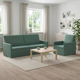  Set sofe 2 pcs Morska zelena Baršun - zelena boja mora 1-sjedalni + 3-sjedalni (180 cm) | shoptok.hr