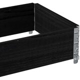  Vrtna sadilica crna 100x50 cm od masivne borovine | shoptok.hr
