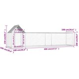  Kokošinjac od pocinčanog čelika 5 x 1 x 1,5 m | shoptok.hr