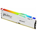Kingston DDR5 16GB 6000MT/s [FURY BEAST RGB], Non-ECC UDIMM, CL36 1.35V, 288-Pin 1Rx8, White, Memory Kit, w/Heatsink, XMP & EXPO | ePonuda.com