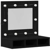  Ogledalo ormar Crni hrast 60 x 31,5 x 62 cm Konstruirano drvo | shoptok.hr