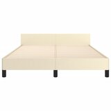  Okvir za krevet s uzglavljem krem 140x200 cm od umjetne kože | Eponuda.ba
