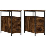  Noćni ormarići 2 kom boja hrasta 30x60x60 cm konstruirano drvo | Eponuda.ba