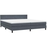  Krevet s oprugama i madracem tamnosivi 180x210 cm baršunasti | shoptok.hr