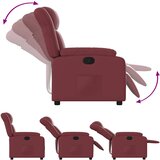  Naslonjač od umjetne kože crvena boja vina | shoptok.hr