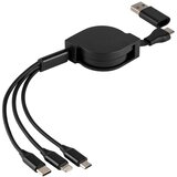 Meixi Uvlačivi USB kabl FLASH 6u1 60W – automatsko uvlačenje/ 3 izlaza/ PD/ crni Cene